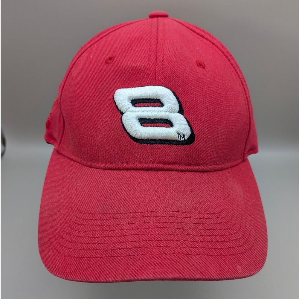 Vintage Dale Earnhardt Jr #8 Nascar Chase‎ Authentics Spandex Red Hat Size S/M